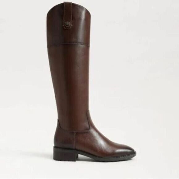 SAM EDELMAN Drina Leather Riding Boot Terrazo Brown NIB - size 6.5 Equestrian - Picture 2 of 9